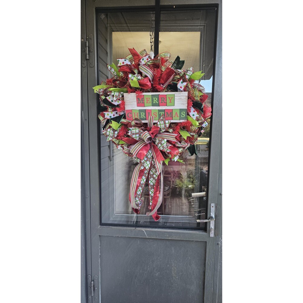 Merry Christmas Door Wreath